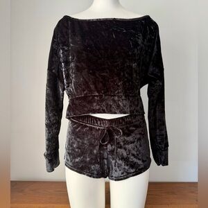 Black Velvet Lounge Set